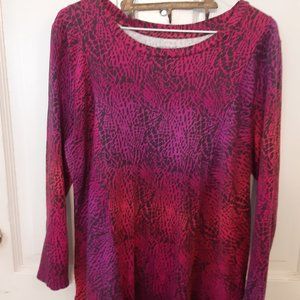 Westbound, Large, Black/Purple/Dark Pink, L/S Tee